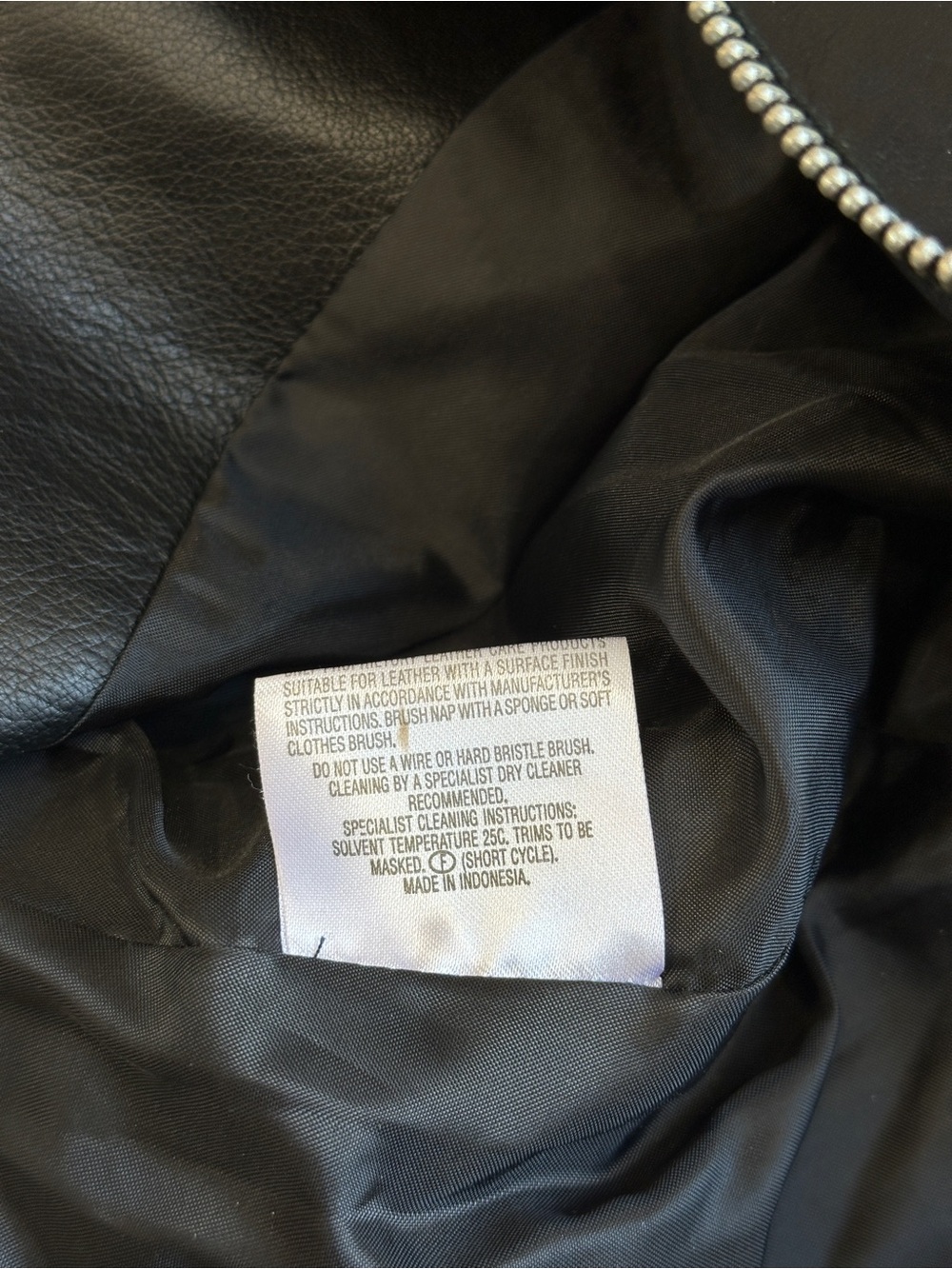 Claude Lamont Leather Jacket L Cropped Zip Biker Downtown Girl Minimalist - Picture 10 of 13